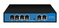 SAEVVCJWW Commutateur POE 4/8 Ports, 10/100Mbps, Ethernet, avec 2 Ports de Liaison Montante, Adaptateur d'alimentation Externe, commutateur réseau (Size : EW-S1906CF-DP)
