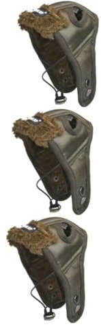 INOOMP 3stücke Haustier Kostüm Pilotmütze Für Hunde Und Katzen Braune Fliegermütze Perfektes Accessoire Für Partys Fotoshootings Und Andere Anlässe Einfaches Design Für Einen