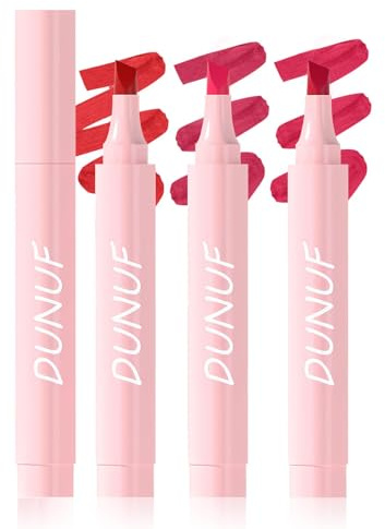 Prreal 3 Pcs Permanent Lipliner Set, Highly Pigmented Lip Stain Lip Marker，Long-Lasting Waterproof Lip Tint Pen Tattoo Effect Lip Liner Pencil，Lippenstift Make Up, 01#04#05