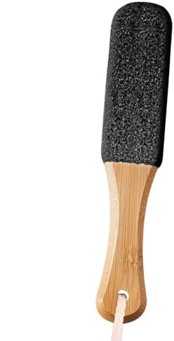Vierseitige Fußfeile, Bimsstein, Peeling, Pediküre, Fußschrubber, entfernt abgestorbene Haut, Hornhaut, trockene, raue, rissige Füße, Schleifwerkzeug in der Dusche (Schwarz)