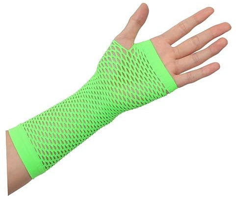 Holibanna Neon Halskette Armband Und Fischnetz-handschuhe Für Party Unisex Leichte Farben Accessoires Für Halloween Und Cosplay