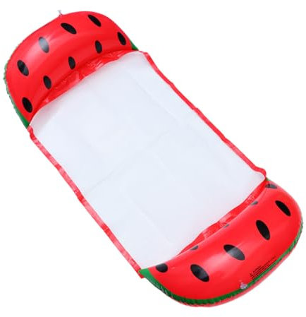 UPKOCH 2stücke Aufblasbare Frucht-schwimmmatte Mit Netz-hängematte Und Rückenlehne Wassermelone Und Regenbogen Für Strand Und Pool Und Leicht Zu Lagern