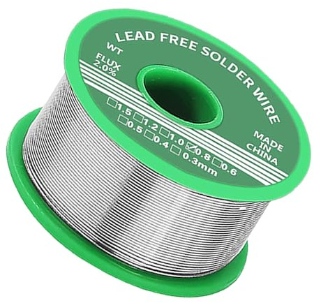 Soudure fine de 0,8 mm, 70 g, sans plomb pour des soudures électroniques et électriques précises, avec base de flux de qualité supérieure et longue durée de vie