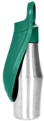 Gourde Portable pour Chien, 750ml Bouteille d'Voyage Bol d'eau De Voyage en Acier Inoxydable Distributeur d'eau Et Nourriture pour Chien et Chat, 31.8x5.4cm