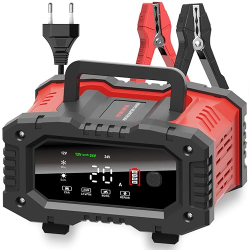 12V/24V 8A 10A 20A Ladegerät für Autobatterie Auto Batterie Ladegerät (20, Ampere)
