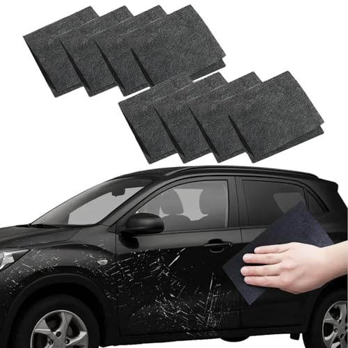 leruiyezs 8 Stück Nano Sparkle Tuch Auto Kratzer Original Set, Nanosparkle Tuch Für Auto Pflege, Kratzerentferner Ohne Lackschäden, Mikrofaser Poliertuch Für Motorrad, Glas, Schnelle Anwendung