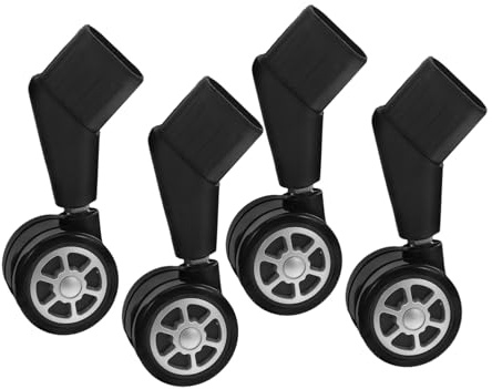 ROMISBABA 4pièces Lot De Roulettes Pivotantes Pour Chaise De Bureau Avec Tige Adaptées à Sols Durs Et Tapis