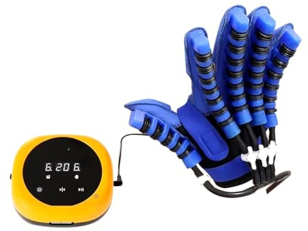 Fangxuee Guante Robótico de Rehabilitación Eléctrico con Función Práctica para Ejercitar las Manos, Entrenamiento de Rehabilitación Inteligente, Talla M, Enchufe UE, B