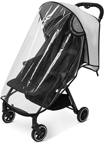 Housse de pluie universelle pour poussette - Housse de pluie respirante avec protection 24 heures sur 24 contre la pluie, le soleil, la poussière et la neige