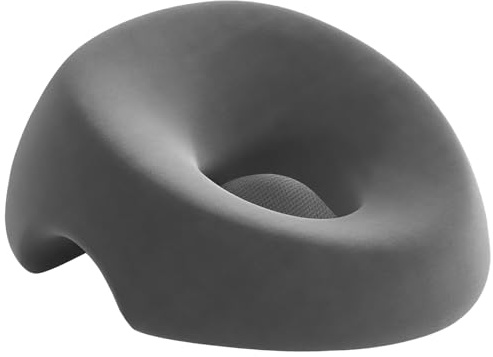 wkao Almohada para dormir boca abajo, almohada de masaje de espuma viscoelástica, recuperación quirúrgica, tela suave transpirable, para adultos y pequeñas mentes, color gris