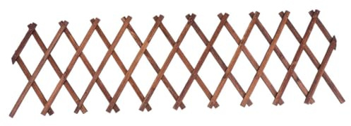 GARIOUANS Treillis De Jardin en Bois Carbonisé 44x22 Cm Extensible pour Plantes Grimpantes Support Mural Réglable Serrage Jardin