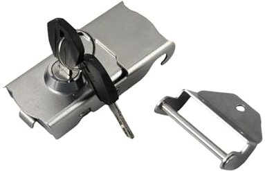 BaotyJie Cerradura Universal para Maletero de Motocicleta, Cerradura de Acero Inoxidable para Caja Trasera, Modificación, 9.9 Cm X 4.5 Cm X