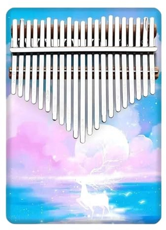 Anfänger-Kalimba Kalimba Mit 21 Tasten Chromatisch Kleines Professionelles Musikkeyboard Aus Holz Geeignet Für Anfänger Inklusive Zubehör(9)