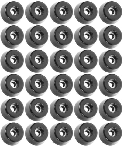 30 Pièces Pieds en Caoutchouc pour Planche à Découper, Noir