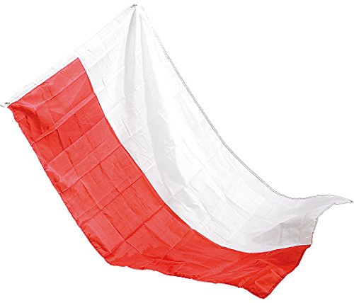 PEARL Fahne: Länderflagge Polen 150 x 90 cm aus reißfestem Nylon (Flaggen für EMS, WMS, Länderspiele, Fahne mit Öse, Fussball)