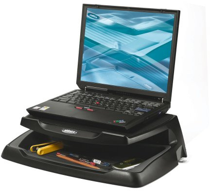 Q-Connect Laptop and LCD Monitor Stand Black KF04553