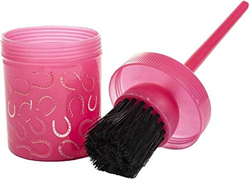 HKM 70383900 Hufpinsel - Hufeisen - mit Schutztopf, M, rosa