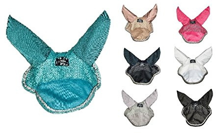 HKM Premium Fliegenhaube 6971 dunkelblau/Silber Pony