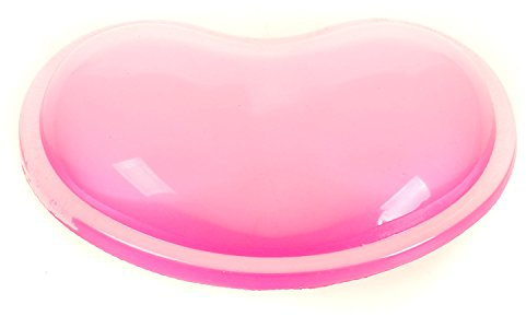 HIMRY weiche Handballenauflage Crystals Gel, Herz Form Gel Handgelenkauflage, Rutschfeste Fleckenresistente Silikon Flex Auflage, Pink, KXC5112 pink