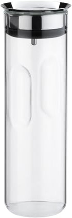 WMF Motion - Jarra de Agua 1,25 L, Altura de 29 cm Jarra de Cristal Tapa de Silicona con Sistema de Cierre CloseUp Apta para Lavavajillas, Plata