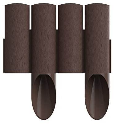 Cellfast lawn edging smooth garden fence flower bed edging mowing edge garden pallisade, brown