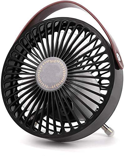 ITODA Standventilator USB Luftkühler 2.5W Raumventilator Leise Ventilator Mini Tischventilator Tragbarer Bodenventilator mit Metall Standfuß Haushaltsgeräte Sommerkühler für Büro Zuhause Unterwegs