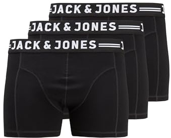 JACK & JONES Herrunderkläder (3-pack), Svart/detalj: svart och svart, 6XL