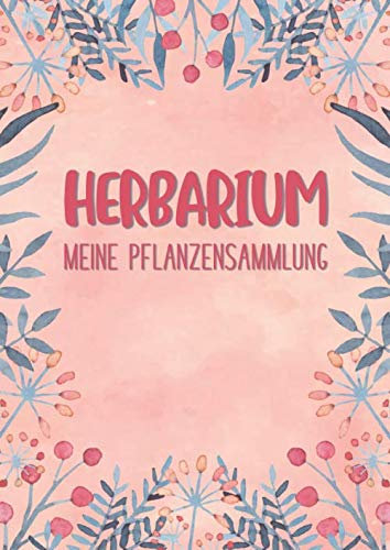 Herbarium Meine Pflanzensammlung: Herbarium zur Pflanzenaufbewahrung | mit vorgefertigten Etiketten zur Pflanzenbestimmung | ausreichend Platz für ... und Blätter | Motiv: Bunter blumiger Rahmen