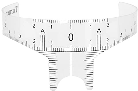 Règle de Sourcil, Règle de Positionnement des Sourcils Professionnelle Outil de Mesure de Règle de Conception de Forme de Sourcil de Microblading(Nez Pont Règle B)