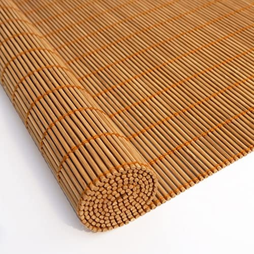 Gruytoie 50x70cm/20x28in Naturali Tenda di bambù, Tapparelle Tenda a Rullo Avvolgibile in bambù Tessute a Mano, Oscurante Traspirante,per Esterno/Interno