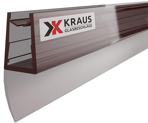 KRAUS Premium Duschdichtung DD-18 Duschtürdichtung für 6-8mm Glasstärke à 2000mm in grautransparenter Optik Duschdichtungen für Duschtüren & Duschkabinen Dichtungen vom Experten