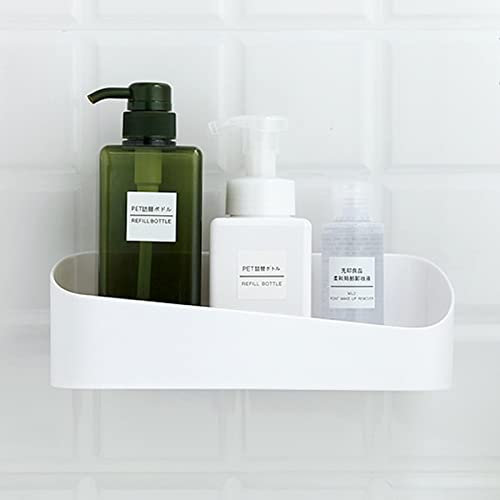 Torytoe Estanteria Baño sin Taladros, Estanteria Ducha Plastico Organizador de Ducha Adhesivo Estante de Baño Blanco Estantes Cesta para Ducha para Almacenamiento Champú Gel Ducha Jabonera Ducha