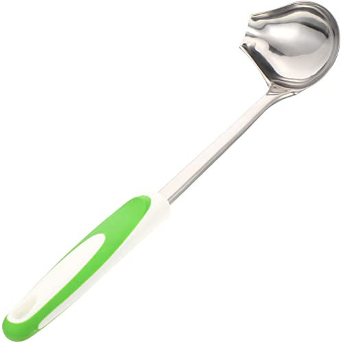 Cucchiaio da Salsa con Beccuccio in Acciaio Inox Verde