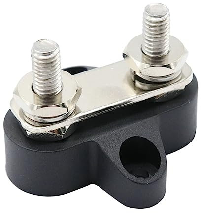 Mikikit Hochleistungs Stromverteilungsblock 48v Für Auto Boot M6 Anschlüsse Schwarz Mit Verbindungselement Für Lkw Wohnmobile Yachten