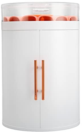 Otufan Boîte De Rangement De Bijoux, ABS 5 Couches à Double Porte, Mini Armoire à Bijoux, Boîte De Rangement De Bijoux pour la Maison, Faux Ongles Et Cosmétiques(Blanc)