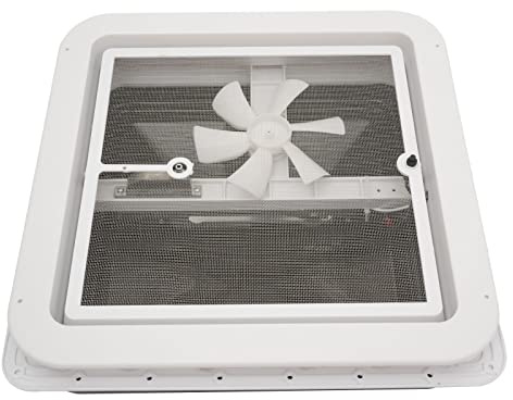 42*42cm Dachfenster, Dachhaube Vent Klar, Mit Fenstern und Lüftungsventilatoren, UV-Beständig, Dachluke für Wohnwagen Wohnmobil
