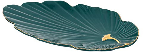 PACKOVE Assiette Céramique Décorative Verte Plateau Pour Sushi Collations Et Présentation De Bijoux Vaisselle Élégante Pour Votre Table Et Rangement Organisé