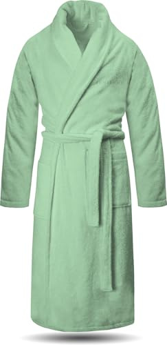 normani 100% Baumwoll Bademantel Saunamantel zweifarbig und einfarbig mit und ohne Kapuze für Damen und Herren (Gr. XS - 4XL)