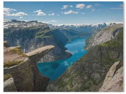 Puzzle，Trollzungenfelsen über dem See Ringedalsvatnet, Norwegen，Für Kinder Und Erwachsene Karton Personalisiertes Puzzle-Spaß-Spiel 1000pcs（38x26cm-646
