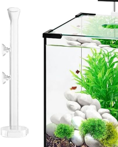 Humdcdy Garnelen-Futternapf, Kristallklares Glas-Aquarium-Fisch-Garnelen-Futterhaus, Aquarium-Garnelen-Futterrohr, Garnelen-Futternapf, Schüssel, Aquarium-Fütterungszubehör