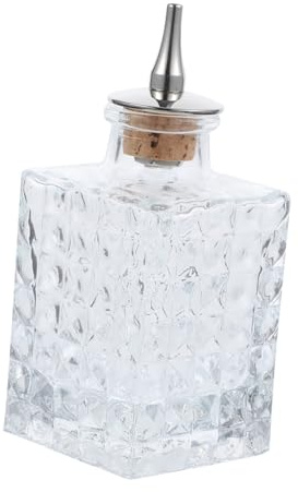 IMIKEYA Botella Multiusos y Fácil de Almacenar Tapón de Corcho de Bitter de Vidrio de 90ml para Preparar Cócteles en Casa y Bar