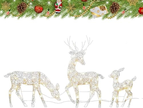 Renne Illuminate Da Giardino, Cervi Natalizi, Renna Di Natale Luminosa Sagoma, Decorazioni Per Esterni Con Renne, Vacanze Resistenti Alle Intemperie, Per Uso In Interni Ed Esterni