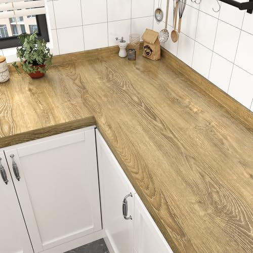 Yullpaper Carta Adesiva Per Mobili Legno Rivestimento Cucina Lavabile Pellicola Effetto Legno Beige Per Armadi Da Cucina Pvc Rotolo Rivestimento Adesivo Per Mobili Decorazione Parete 40cm x 200cm
