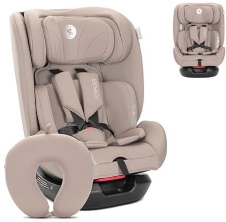 Lorelli Mitwachsender Kindersitz [Ohne Isofix] i-Size 40-150cm, Baby Autositz Voyager, Gruppe 0+/1/2/3, Autokindersitz ab Geburt bis 12 Jahre, 0-36 kg, Auto Babysitz ab Geburt, 5-Punkt-Gurt, Beige