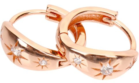 PACKOVE 1Paar Kleine Schleifenohrringe Mit Funkelnden Rhinestones Damen Schmuck Roségold Diamantohrringe Für Frauen Modisches Accessoire