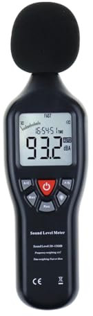 TIEOAXFT Fonometro Digitale Decibel 30dB - 130dB con Funzione di Registrazione Dati CD Software Noise Tester Registratore