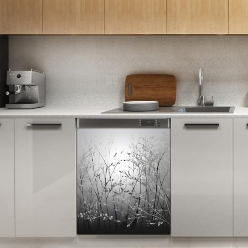 Mexpekil Branch - Cubierta magnética para lavavajillas, 21 x 26 pulgadas, para puerta delantera, impermeable, panel de electrodomésticos de cocina, calcomanía magnética