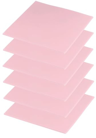 PATIKIL 6 Pcs 100x100x2mm Pads Thermiques en Silicone pour Froid Rose | Pour CPU GPU IC PCIe M.2 2280 SSD NVMe Dissipateur, Pads Thermiques