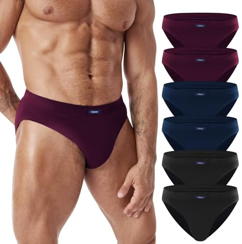 FALARY Slip Homme Coton Lot de 6 sous-vêtements Homme Multicolore