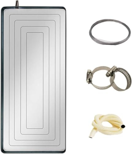 NOKTAI Bandeja de Goteo para Aire Acondicionado, de Hierro galvanizado, con Manguera de 78 Pulgadas, Apta para refrigeradores y lavadoras (93 x 45 cm/37 x 18 Pulgadas)